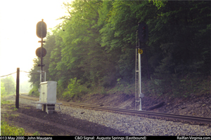 C&O Railway signal: Augusta Springs (WB)